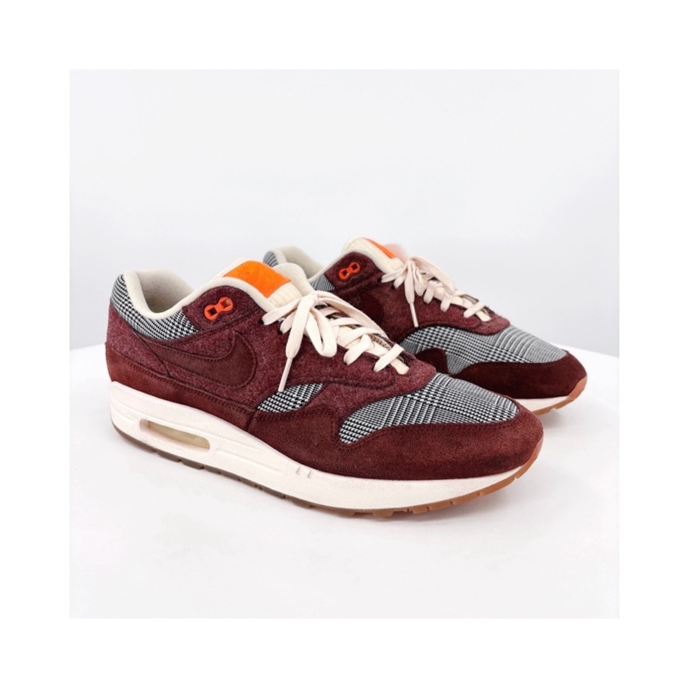 NIKE Men's Air Max 1 Houndstooth in the Bronze Eclipse Suede US 11.5 - Picture 2 of 13